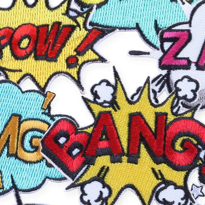9 Stück Tag-Buchstaben, selbstklebende Aufnäher für Kleidung, niedliche bestickte Jacken, Nähen, Kinder, DIY, zum Aufbügeln, Aufkleber-Packung, Applikationen – Detail 3