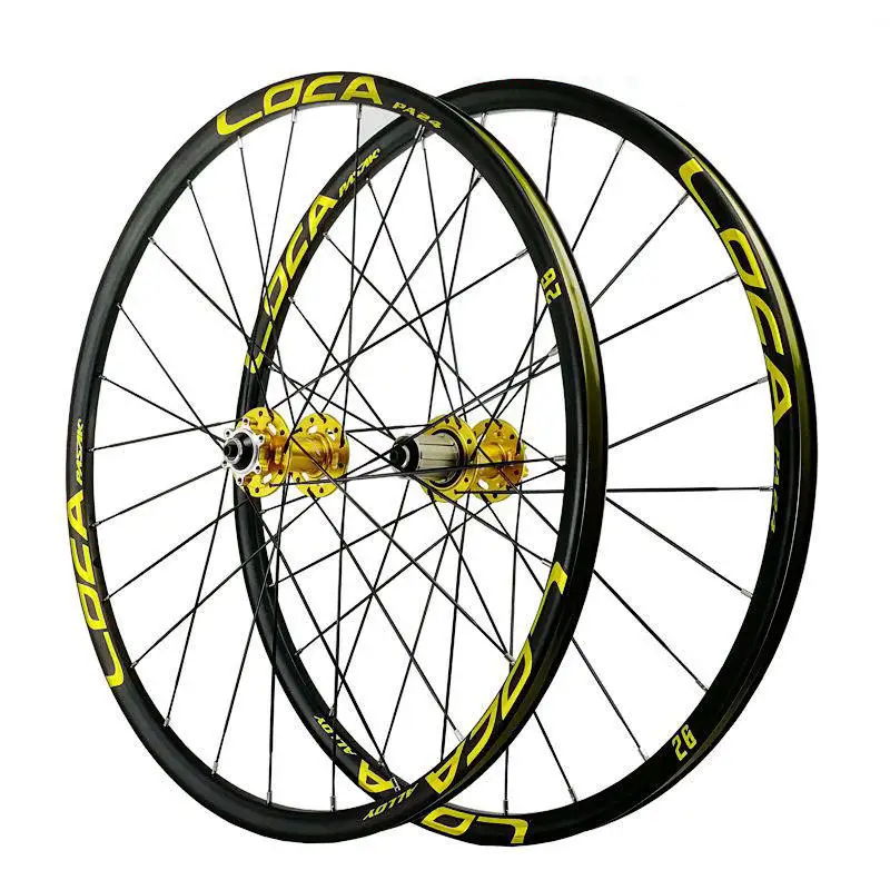 Jeu de roues à dégagement rapide pour vélo de montagne, frein à disque à 6 griffes, barre plate à 4 roulements, 11/12 vitesses, 26/27 pouces, 6 clous