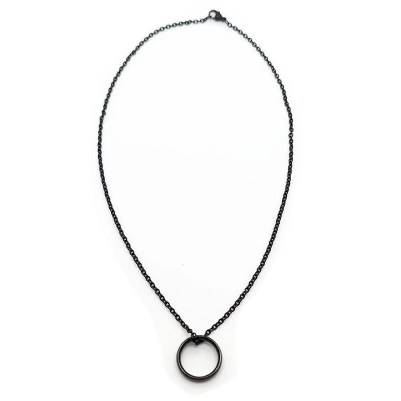 Ocean Love FortPeat Black Ring Pendant Necklace Love in the Air Accessories Couple For men women