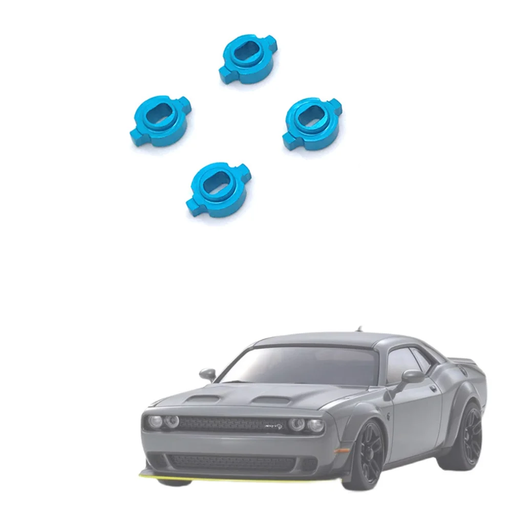 Happy New- 4Pcs Metal Bond Changeover Adapter for Mosquito RC Car ZERO-Z MINI-Z MR-03 Wheel Hub Change to ,Silver