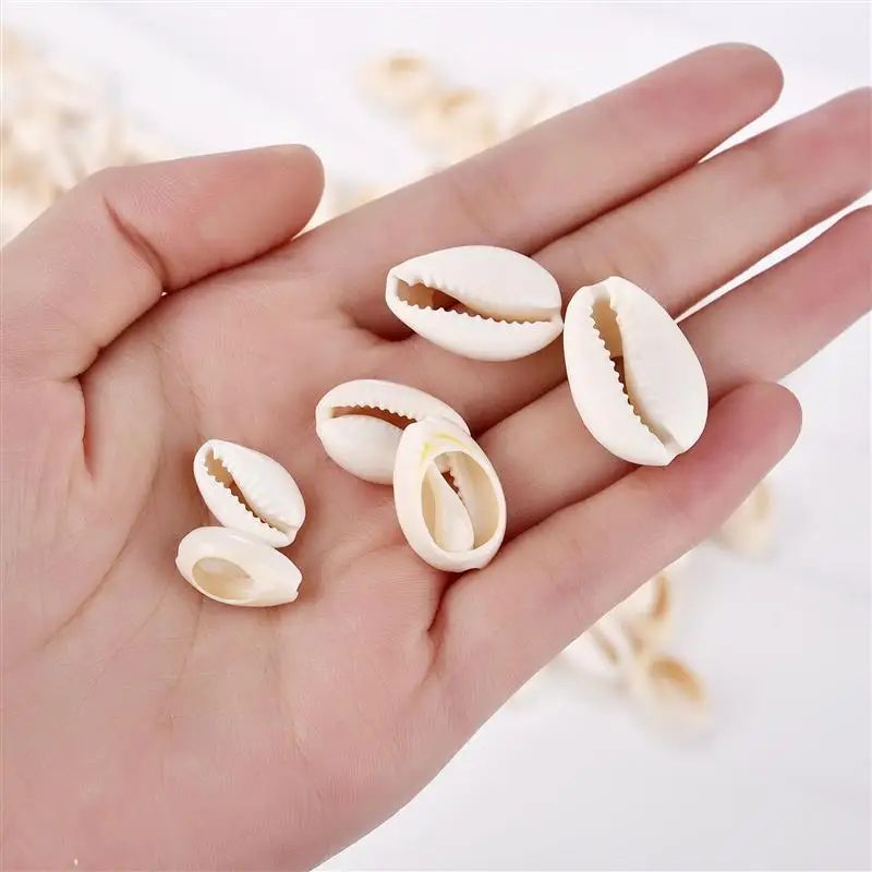 20/50Pcs White Sea Shell Beads Jewelry Making Cowrie Cowry Charm Beads DIY Necklace Bracelet Accessories Jewelry Craft Findings