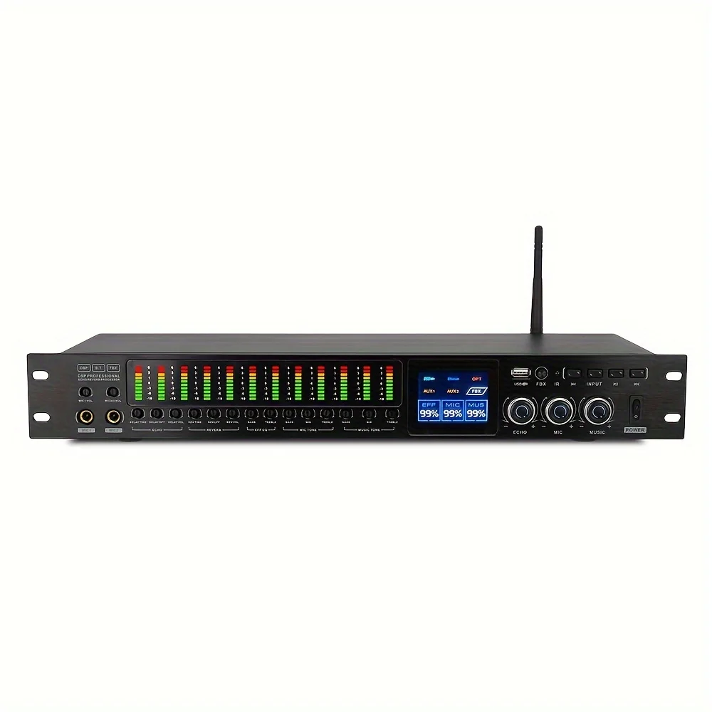 LMBGM-KS8 Professionele Pre-Stage Effector USB 12-Segment Hoge Middelgrote en Lage Audio Aanpassing Processor KTV Digitale Reverb