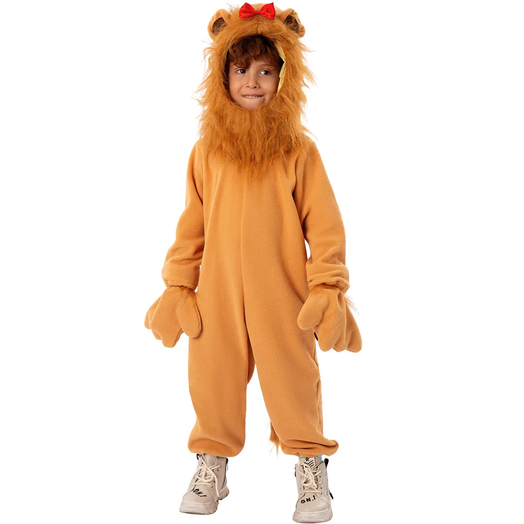 Jongens Meisjes Leeuw Pyjama Kinderen Dieren Halloween Cosplay Kostuum De Leeuw Koning Cosplay Kinderen Performance Jumpsuits