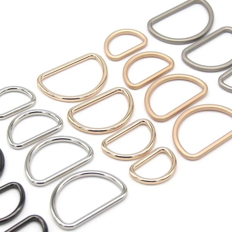 HENGC 35mm 40mm D Dee Round Gold Metal Ring Buckles For Leather Belt Shoes Bags Garment Big Decorative DIY Crafts Wholesale