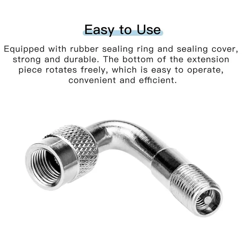 A89E-6-Pack Valve Stem Extenders, 45 Degree 90 Degree 135 Degree