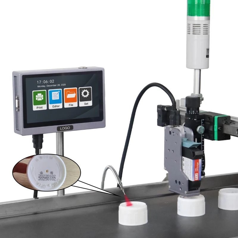 

Высокоскоростная печатная машина с большим экраном и интеллектуальным управлением для нанесения даты истечения срока годности на крафт-пакеты и крышки бутылок