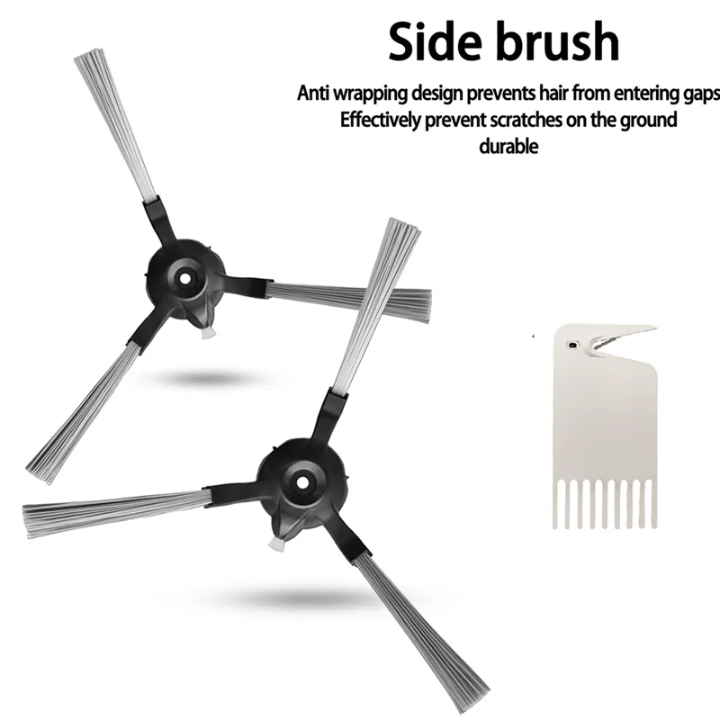 A02V-Side Brush Mop Cloth Filter Replacement Set Suitable For Xiaomi E5/C108 Sweeping Robot Cleaner Accessories Parts