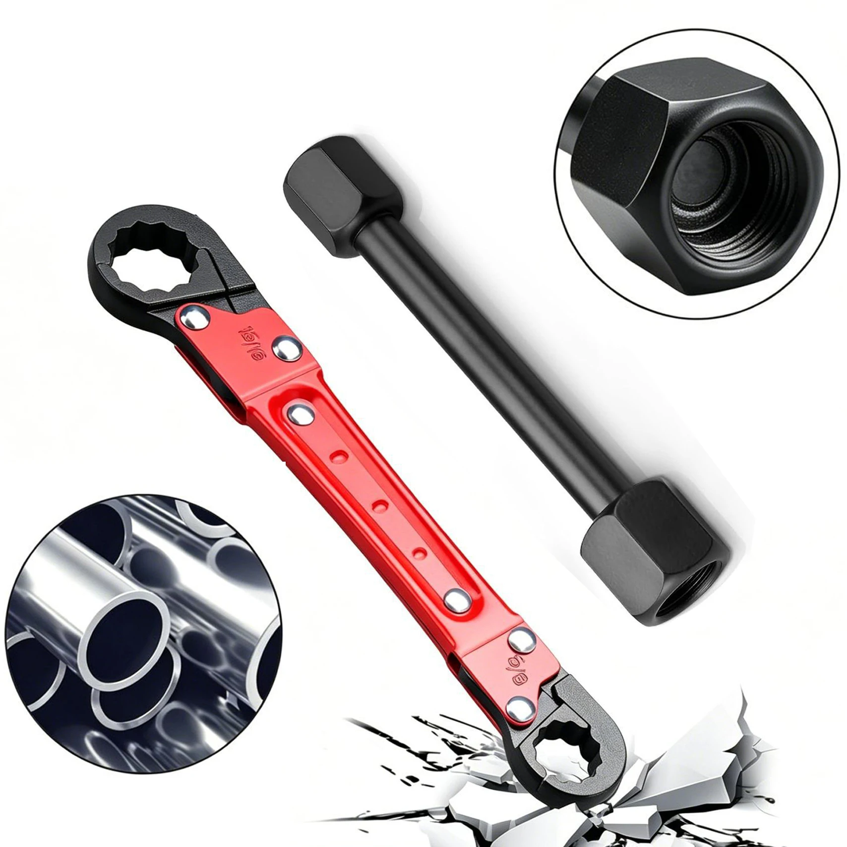 Angle Stop Wrench Plumbing Tool for 3/8 1/2 15/16 5/8 Compression Angle Valve Supply Nut Tight Space Repair