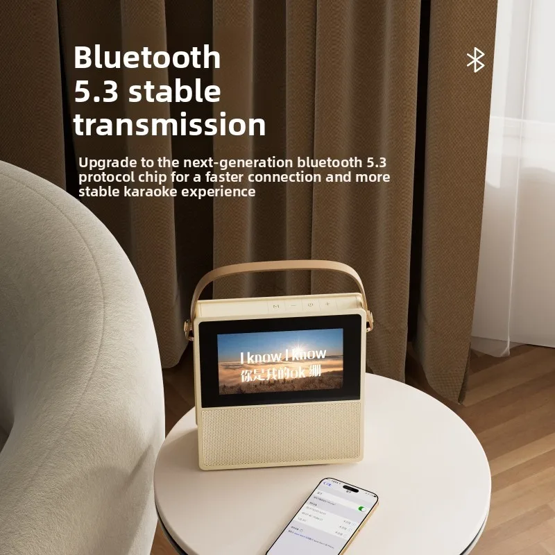 Home Karaoke Machine Wireless Bluetooth Speaker with Mic Portable for Singing