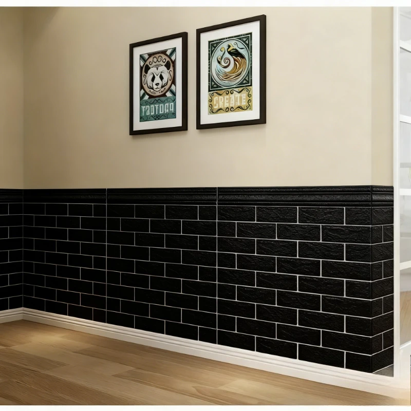Self-adhesive Wallpaper 3D Wall Stickers Brick Waterproof TV Backdrop Home Wall Decoration Waterproof Wall Decals 70*200cm