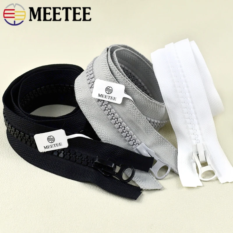 15-500 cm 8 #   Hars Rits met Enkele/Dubbele Sliders Jas Jas Rugzak Open Ritsen Reparatieset DIY Kledingstuk Naaiaccessoires