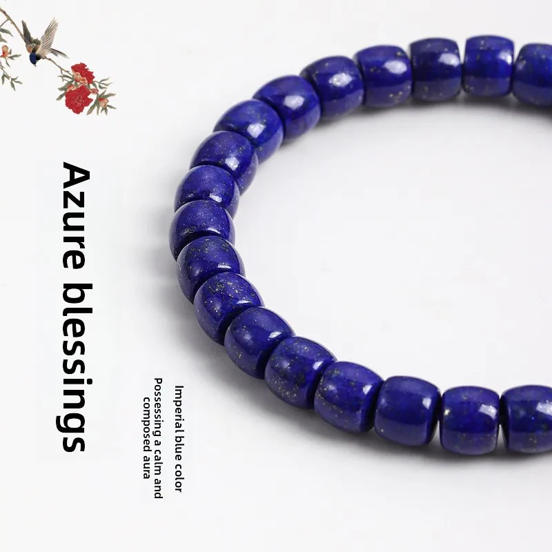 Chinese Style Lapis Lazuli Beaded Bracelet For Men Women Good Luck Wealth Blessing Feng Shui Lucky Healing Wrist Jewelry Gift