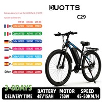 DUOTTS C29 Adult Electric Bike 750W Motor 48V15Ah Battery Electric Bicycle 29 Inch Pneumatic Tire Electric Road Bike