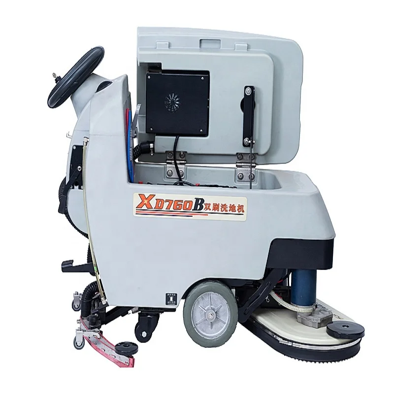 XD760B Industrial Automatic Walk Behind Electric Double Disc Cleaning Machine Dryer Floor Scrubber