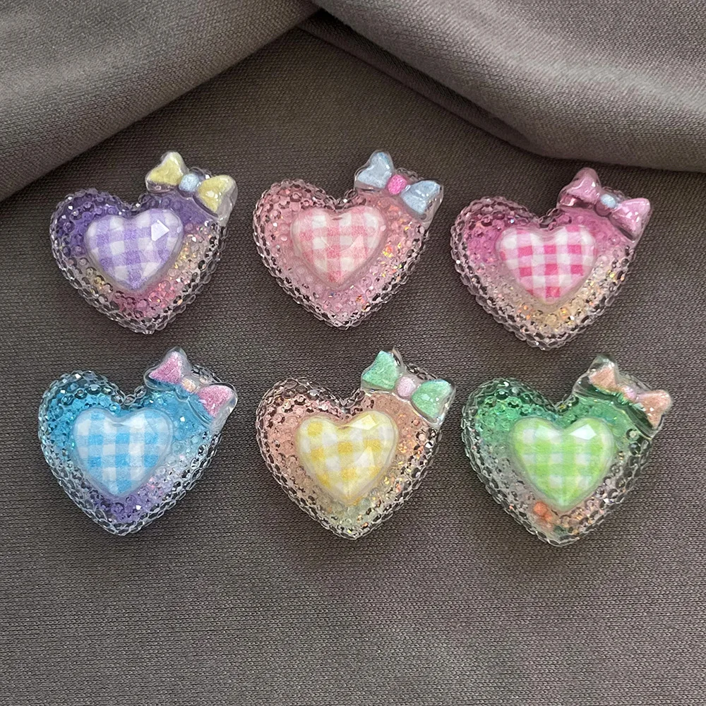 6pcs Glitter colored loving heart Fridge Magnet Photo Wall message board Magnetic Bulletin board decoration stickers Home Decor