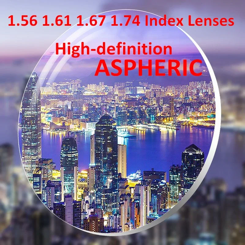 

1.56 1.61 1.67 Prescription CR-39 Resin Aspheric Glasses Lenses High Definition Myopia Hyperopia Presbyopia Lens for 2 pcs