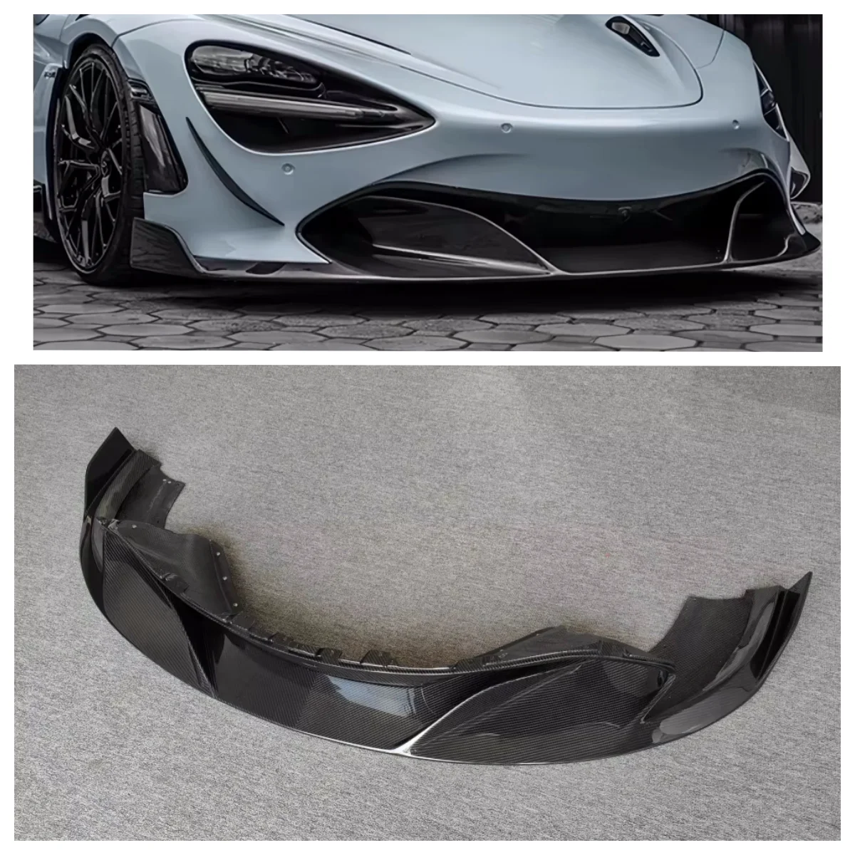 

2015-2018 седан, автомобильные детали R, комплект кузова из углеродного волокна для McLaren 720S, автомобильный бампер, карбоновая передняя губа