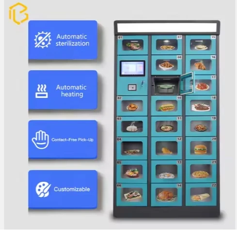 Customized Smart Locker Support Heated API Pick Up Hot Power Food Used in McDonald's fast food restaurants and n o contact