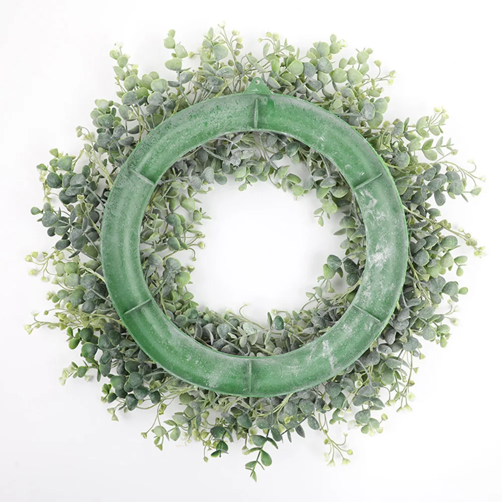 50CM Eucalyptus Wreath Front Door Wreath Green Leaves Wreath Spring Door Wreath Outdoor Artificial Greenery Hanging Wreath