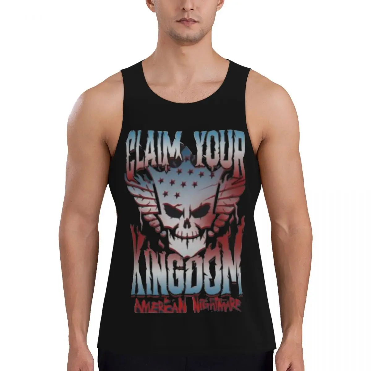 

Cody Rhodes Men's Gym Clothing Fitness Sleeveles Tops Summer Bodybuilding Tank Tops Kingdom American Nightmare Black Muscle Vest