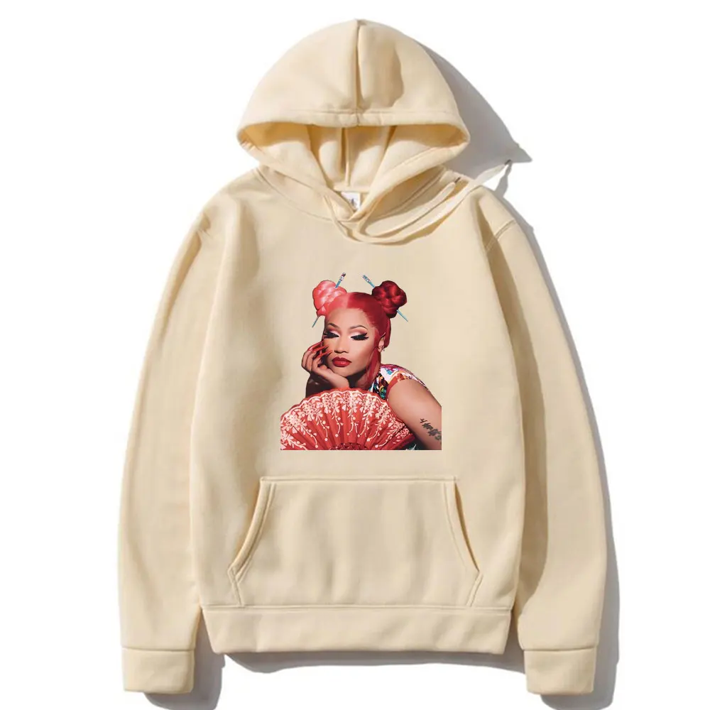 Rapper Nicki Minaj Red Ruby Da Sleeze Graphic Print Hoodie Men Women Hip Hop Oversized Streetwear Unisex Trend Vintage Hoodies