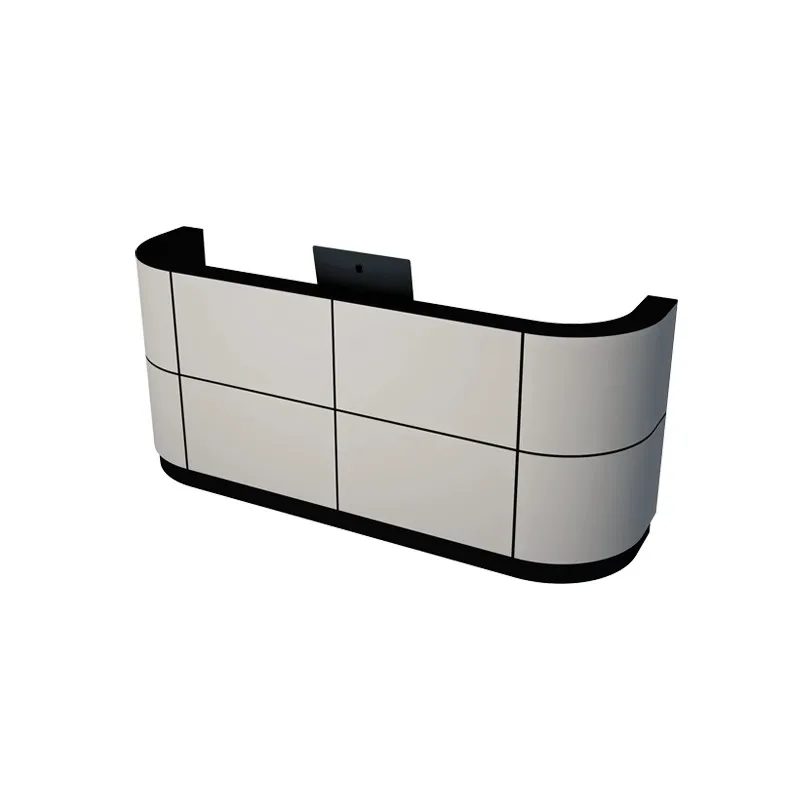 

&c Modern Design Beauty Salon Small Cash Register Curved Simple Front Desk Reception Desk
