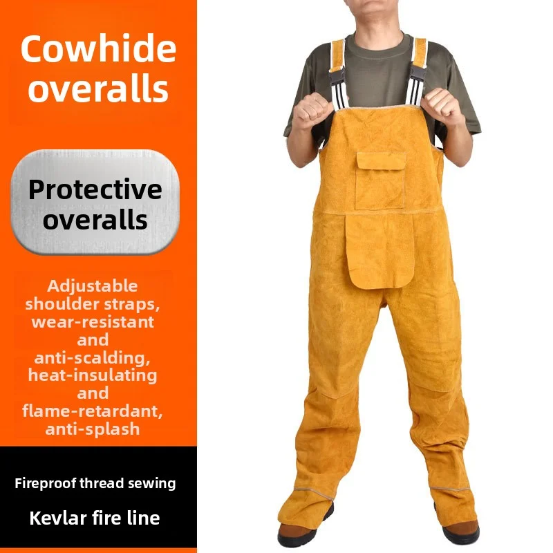 Customizable Aprons Cowhide Electric Welding Flame-retardant Suits For Both Men And Women Wear-resistant Heat-insulating
