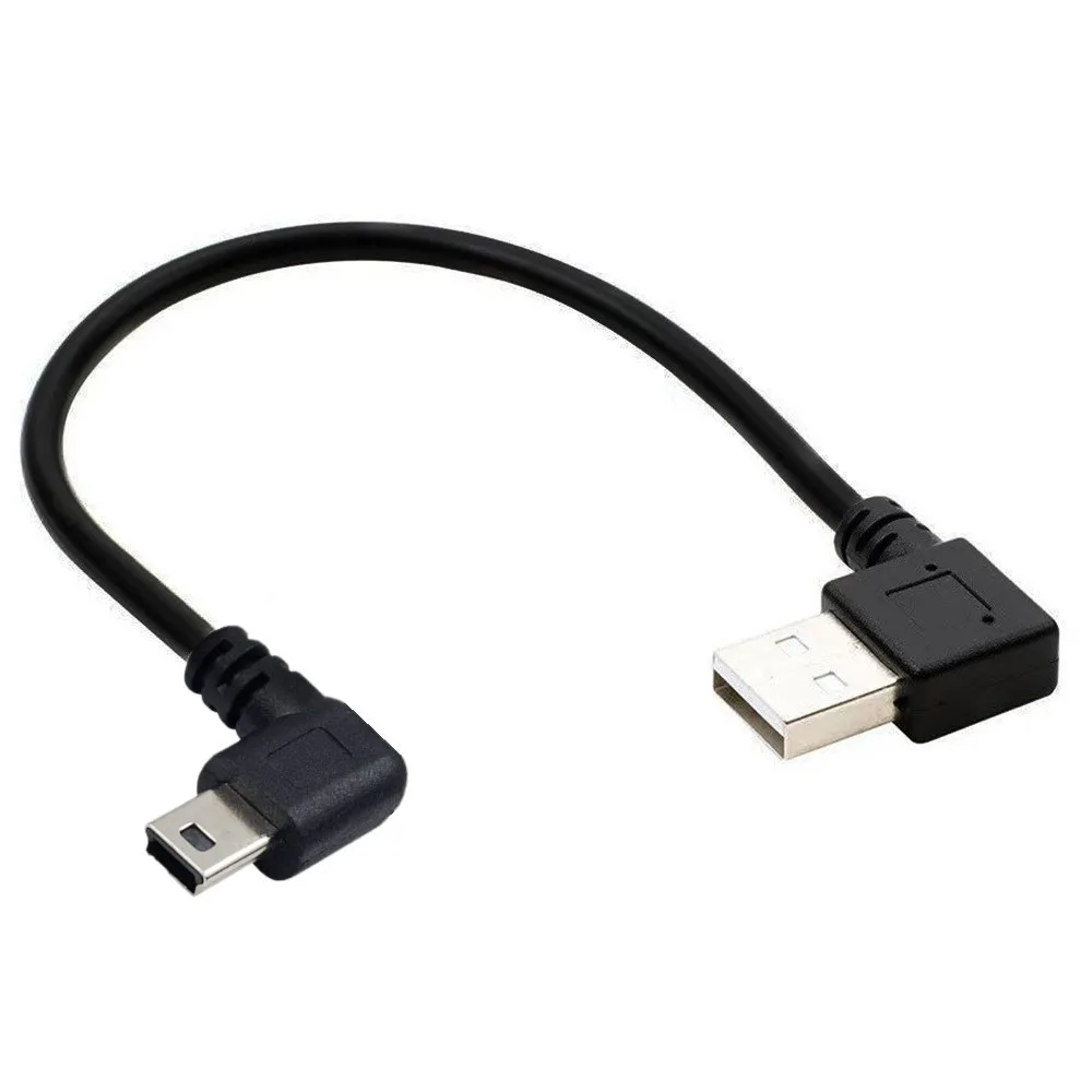 New mini usb male 90 degree  angled to usb male  angled  cable sync data charge 0.25M