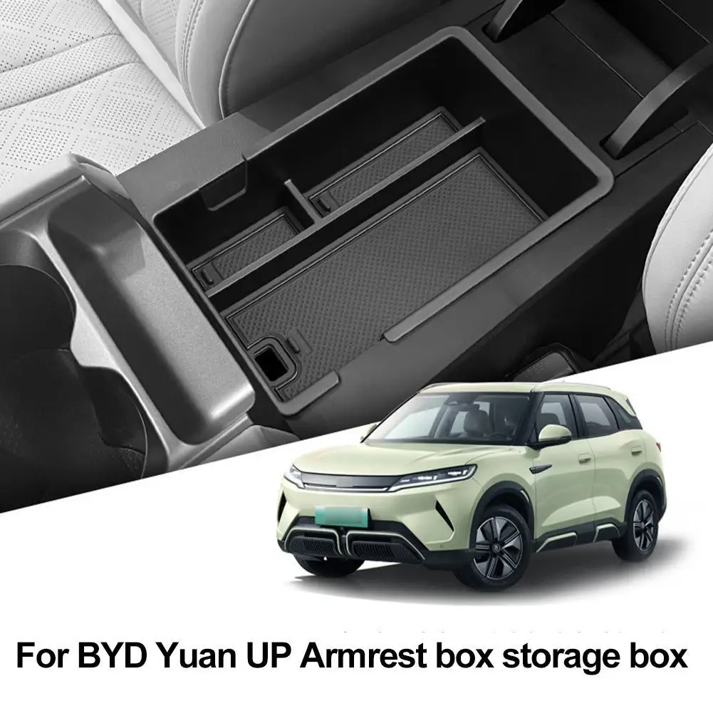 

For 24 BYD Yuan UP Armrest Boxes ABS+Silicone Storage Boxes, Central Compartments Decorative Boxes Storage Accessories