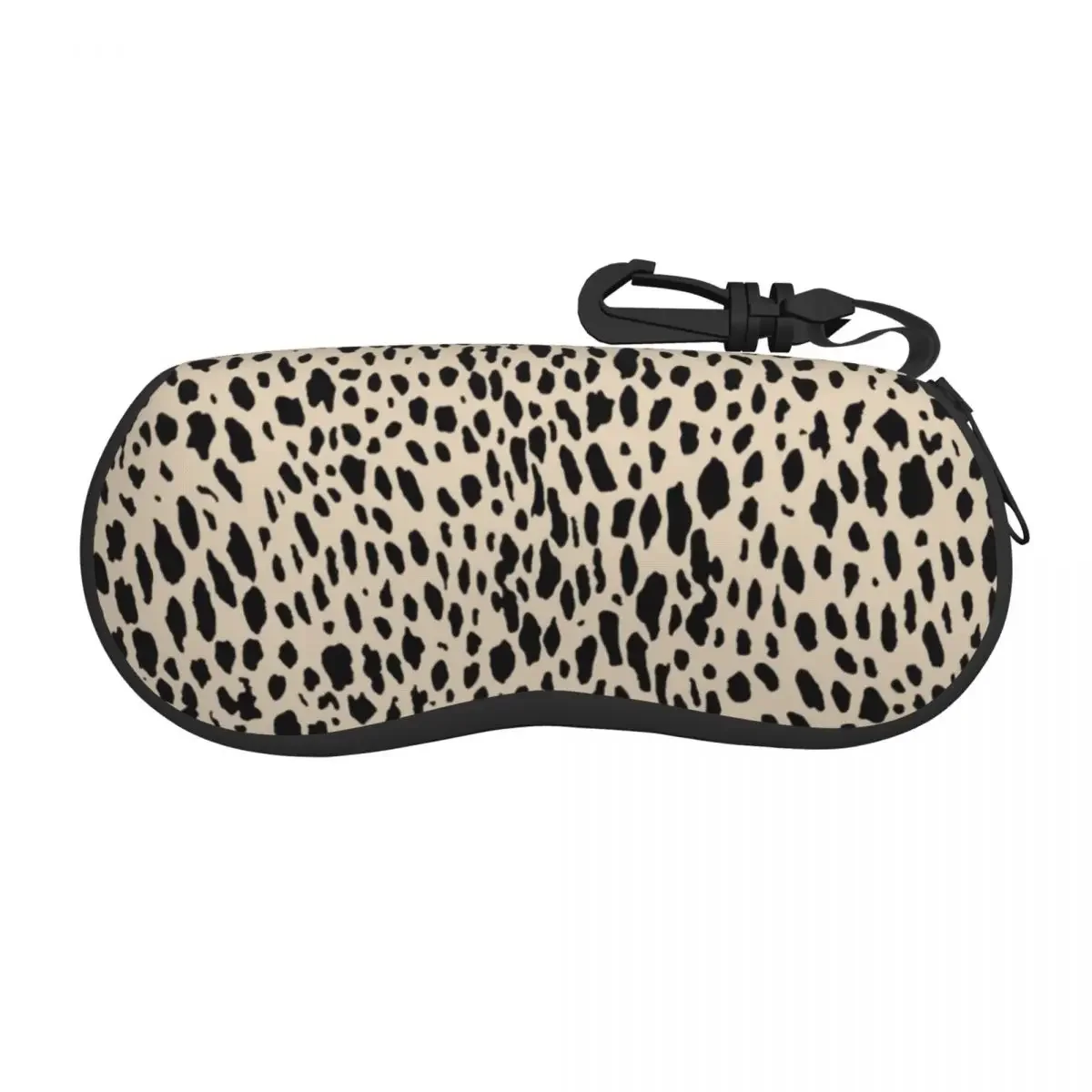 Tan Cheetah Eyeglass Glasses Case Men Women Soft Leopard Animal Skin Sunglasses Protective Pouch