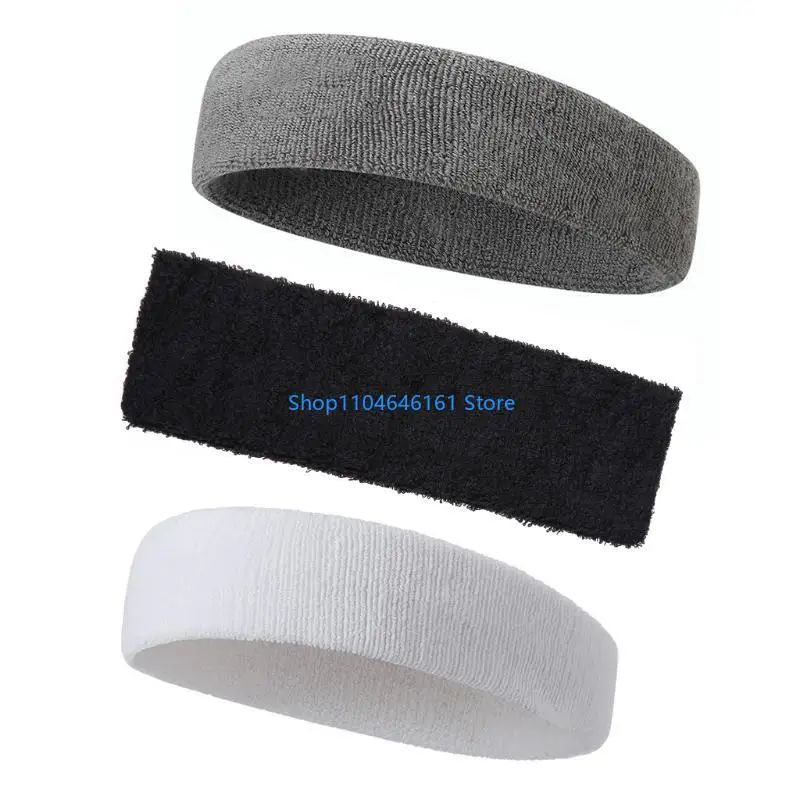 Unisex Sweatband Headband Elastic Cotton Sport Headbands for Gym,Running,Outdoor
