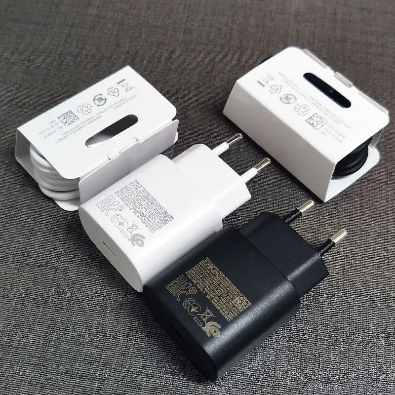 Супербыстрое зарядное устройство, адаптер типа C для Galaxy Z Flip Fold 6 5 4 3 2 S20 S21 S22 S23 S24 Note 20 Ultra 10 Plus A55 A35 A25 A15, 25 Вт