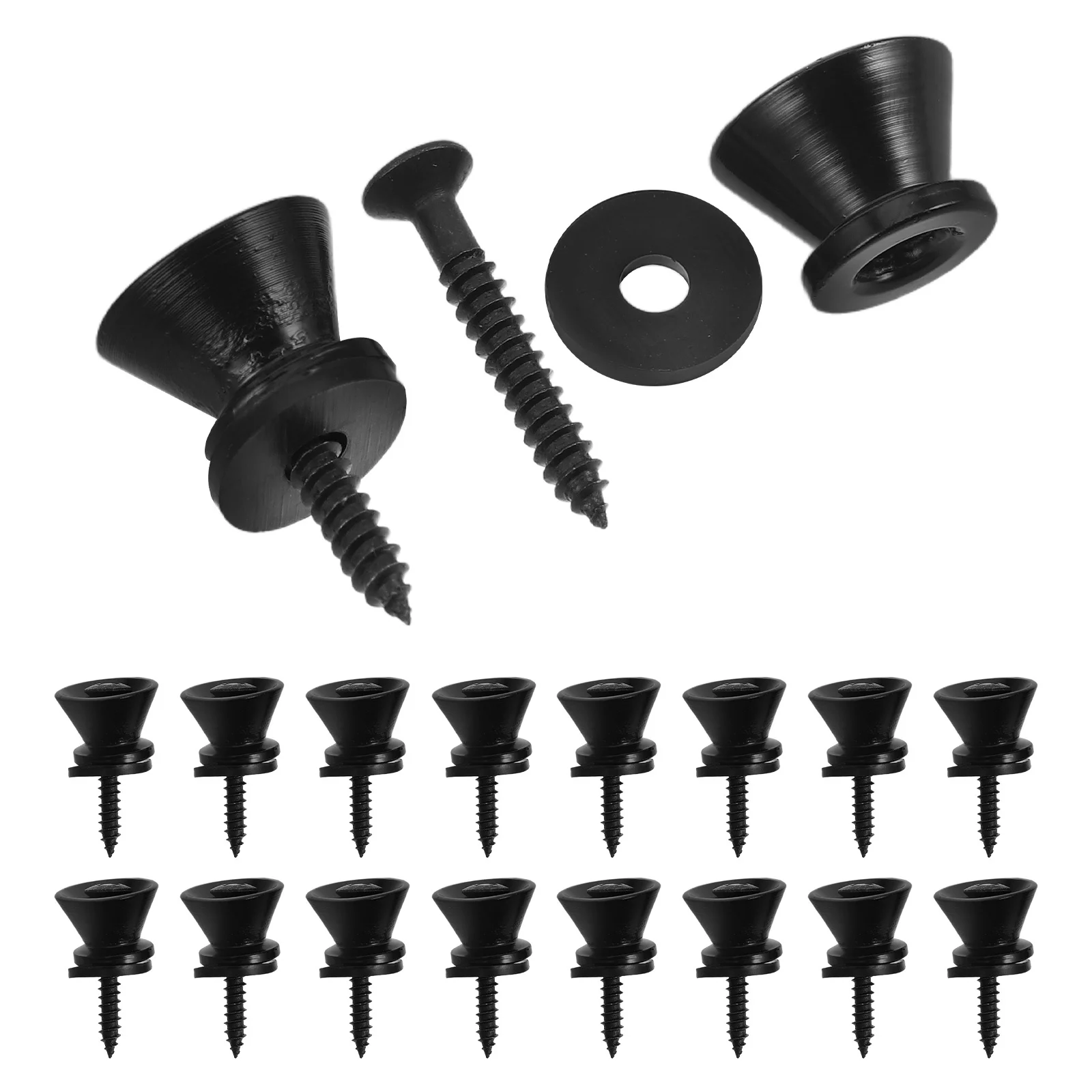 

20pcs Guitar Tail Pins: Anti-Slip Strap Lock Buttons For Acoustic Guitar Ukulele Bass Durable Alloy End Pin Set