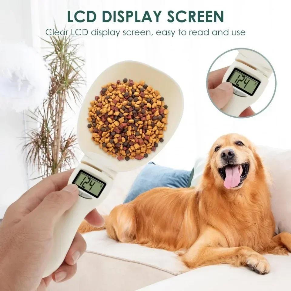 Pet Food Scale Lcd Electronic Accurate Cup Digital Display Kitchen Scales Baking Weighing Spoons Pets Feeding Measuring Spoon