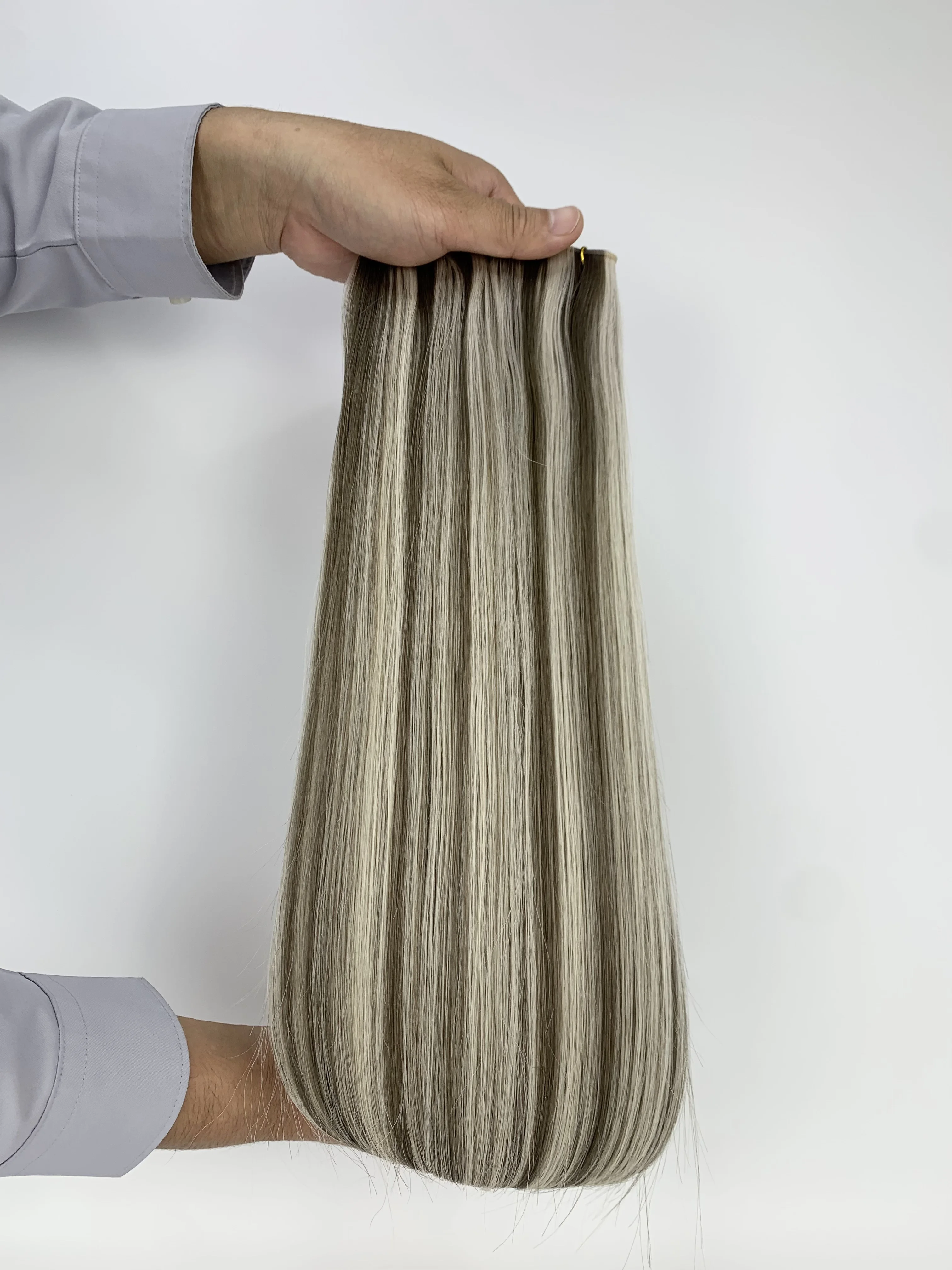Premium 100% Echt Haar Weft Maagdelijk Haar Geen Korte Haartjes Dubbel Getrokken Netjes Afgesloten Eindjes Voor Insteek Haar Extensions & Bundels