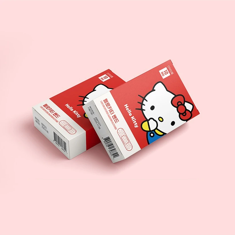 Korea Sanrio Children Waterproof Breathable Cute Cartoon Band-Aid Kuromi Anime Mymelody Cinnamoroll Pompom Purin Band-Aid