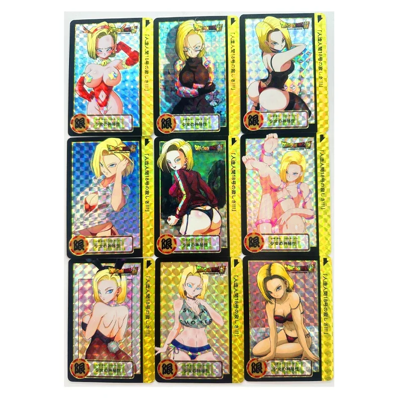 55pcs/set Bulma Android 18 Z GT ACG Sexy Nude Toys Hobbies Hobby Collectibles Game Collection Anime Cards