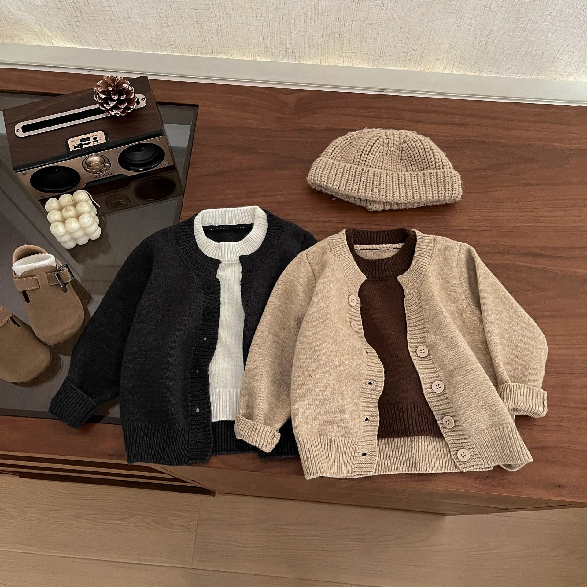 

Детский свитер для девочек от 1 до 3 лет, зимняя одежда, вязаный детский топ для маленьких девочек, пуловеры, повседневный утепленный теплый кардиган для маленьких девочек, трикотаж