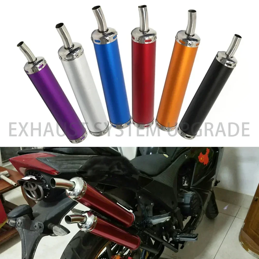 Motorcycle Racing Exhaust Muffler 6 Color 50-250CC Universal Two stroke Scooter Dirt metal 22MM  2 Stroke