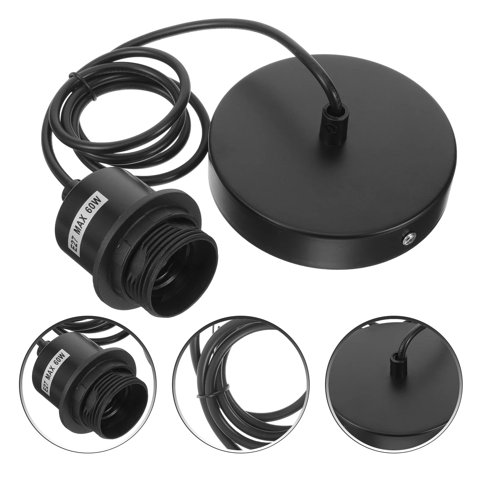 

Ceiling Bulb Socket E27 Screw Light Holder Heavy Duty Metal Base for Chandelier Pendant Lamp Fixture Kit E27 Thread Lamp Holder