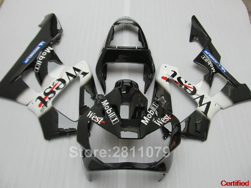 

Injection Fairing Kit For Honda CBR929RR 00 01 West Sticker Black Fairings Set CBR929RR 2000 2001 PA27
