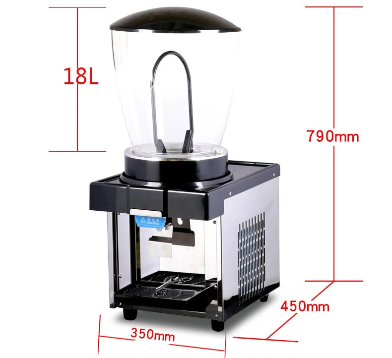 Grote Ronde Tank 19l Enkele Smaak Sap Koude Drank Dispenser Machine