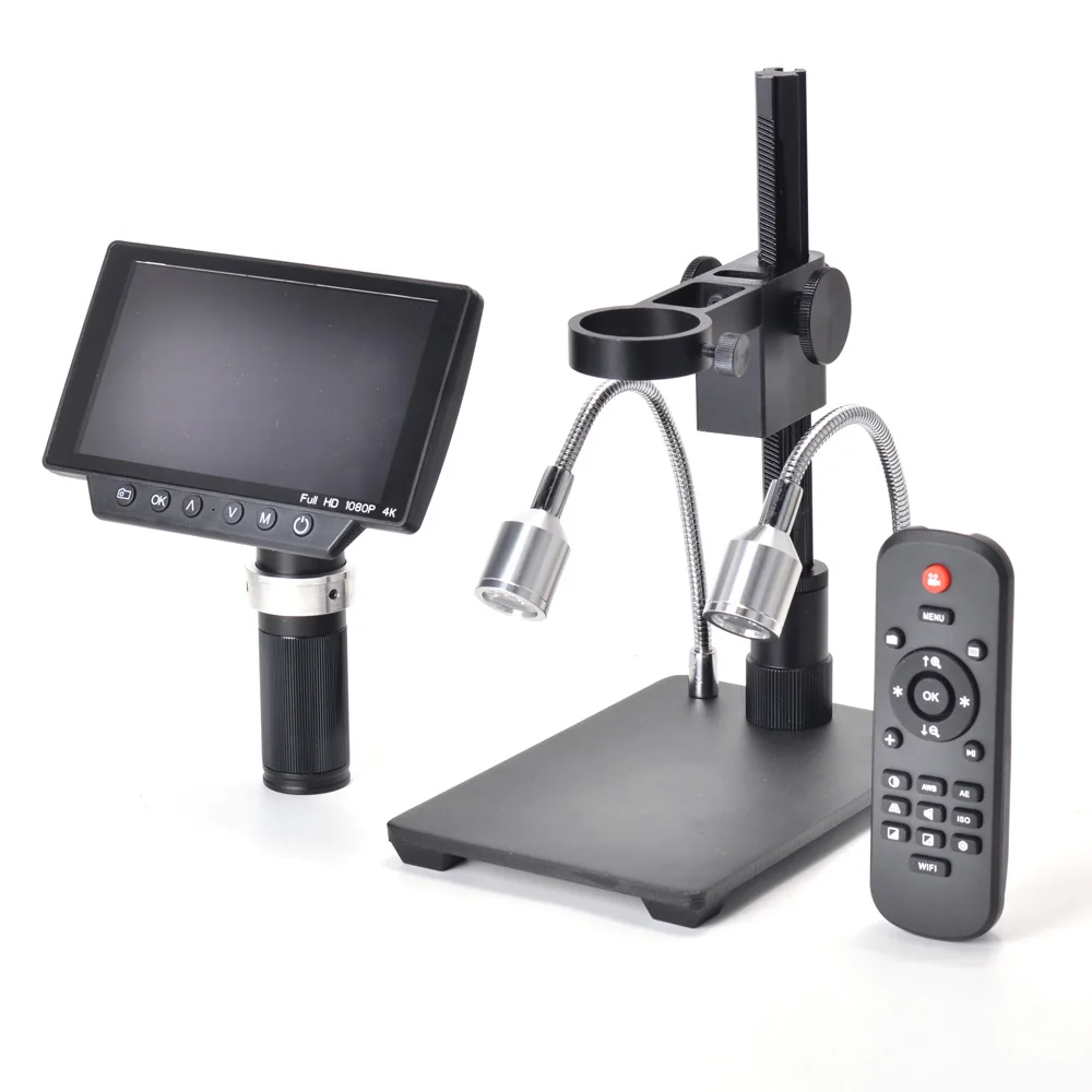 16MP 230X 4K 1080P 60FPS High Definition USB TF Card Output High Definition Industrial Microscope ca mera with 5.0