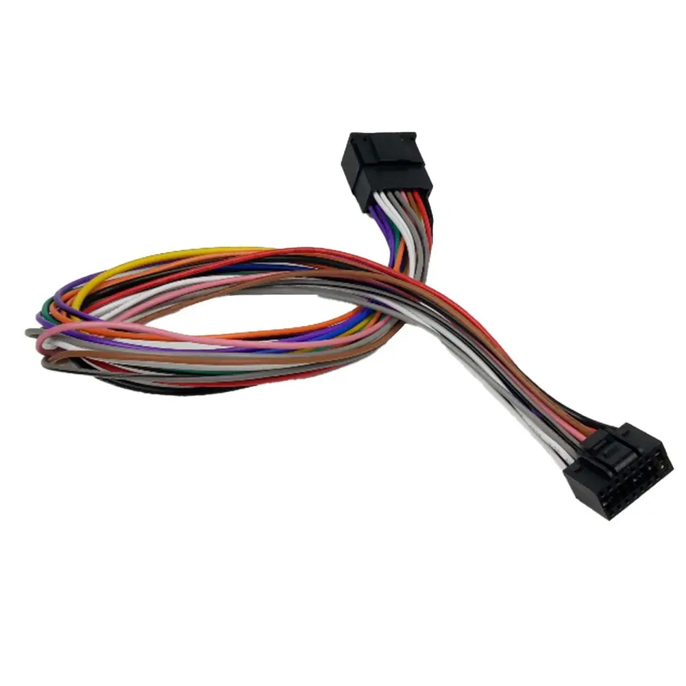 16Pin راديو ستيريو للسيارة ISO سلك تسخير تمديد 40 سنتيمتر كابل لمشغل أندرويد مثاليا والتوافق المضادة للخدش