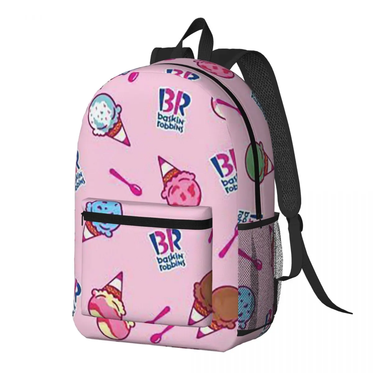 Baskin Robbins Ice Cream Backpack Daypack Large Capacity Children BookBag School Bag Shoulder Bags for Men Women