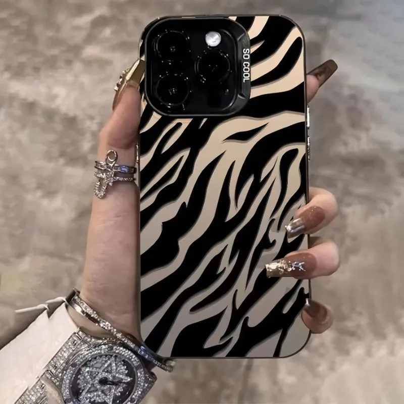 

Black matte zebra pattern phone case for iPhone 16 Pro 15 Pro 14 13 12 11 XS 14 PRO MAX 16 plus 14Pro 12pro Soft Shell
