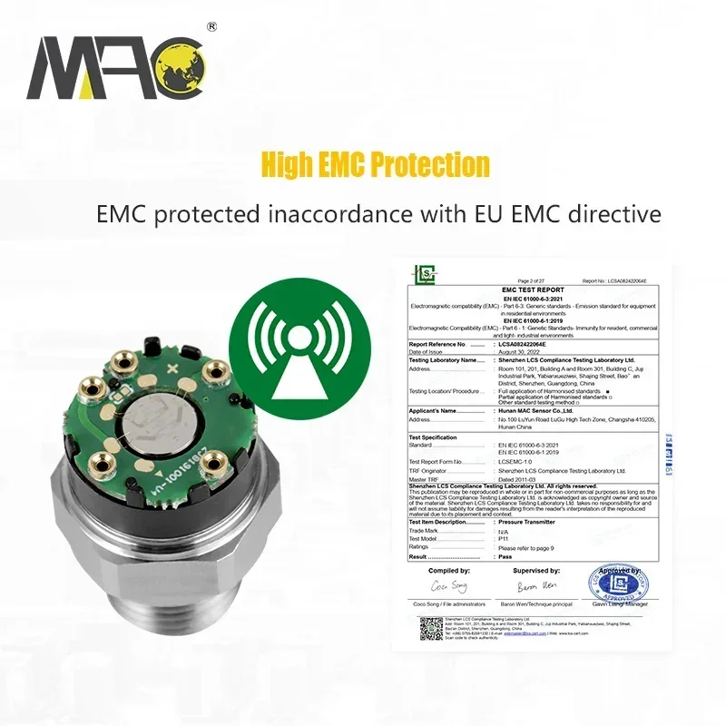Pemasok Transduser Pemancar Tekanan Film Tipis Sputtered 4-20mA