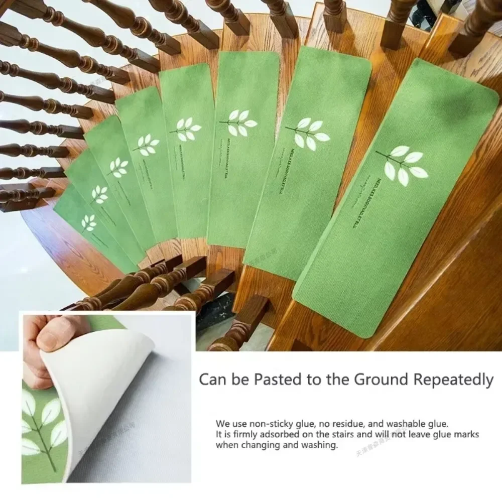 عالية الجودة عدم الانزلاق مضيئة درج يخطو حصيرة لينة ذاتية اللصق امتصاص الماء درج حصيرة ديكور المنزل درج سجادة أرضيات