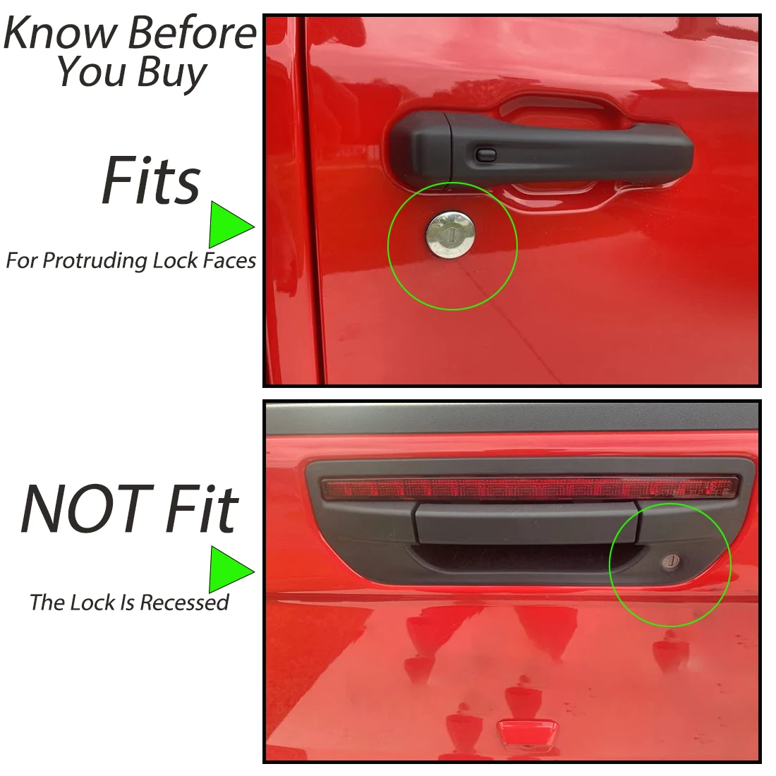 3Pack Car Door Socket Key Magnetic Solid Suction Protection Cover for Jeep Wrangler JK JL TJ Gladiator JT Exterior Accessories