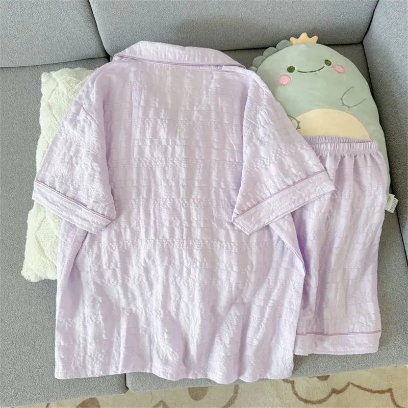 Sanrio Ladies Pyjamas Hello Kitty Pajamas Summer Short Sleeve Shorts Sleepwear Cute Nightwear Casual Cloud Cotton Home Clothing